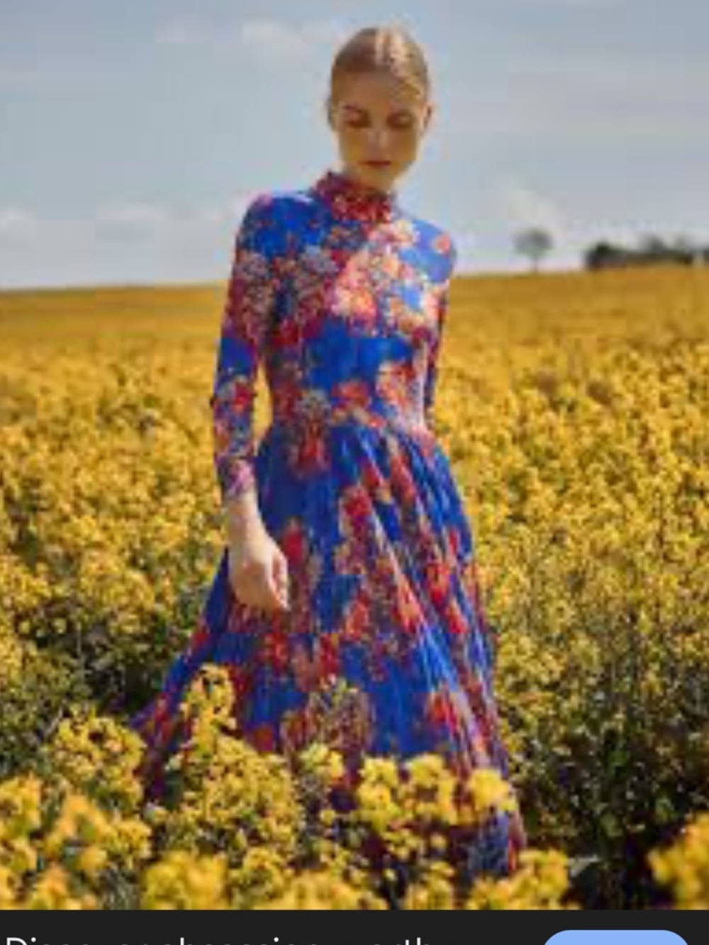 HUNTER BELL - Sabine Floral Pleated Midi Dress -watercolor Bouquet size XS, NWT - Picture 3 of 12